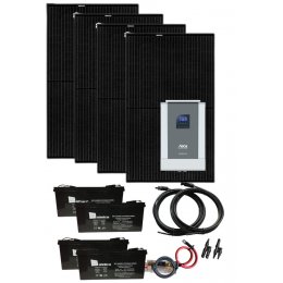 Solpanelspaket för stuga - Kombi 2400W/24V-230V